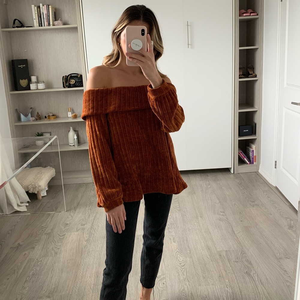 Off the shoulder sweater